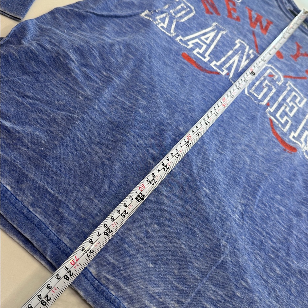 NHL NY RANGERS DISTRESSED GRAPHIC HOCKEY T-SHIRT LONG SLEEVE SHIRT RED WHITE BLU - Picture 7 of 12